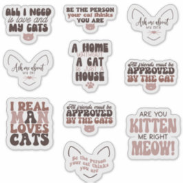 Pack Cat Cute Groovy motivatie quote Grappig Sticker