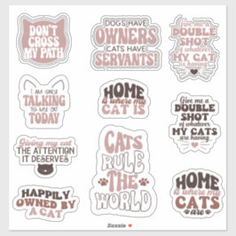 Pack Cat Cute Groovy motivatie quote Grappig Sticker