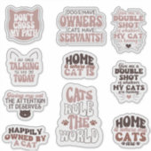 Pack Cat Cute Groovy motivatie quote Grappig Sticker (Voorkant)
