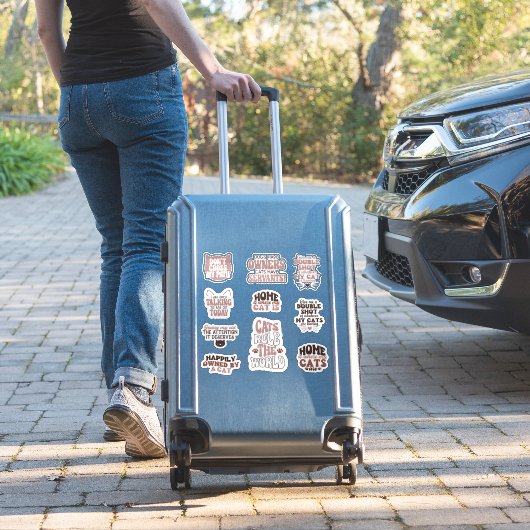 Pack Cat Cute Groovy motivatie quote Grappig Sticker (Koffer Insitu)