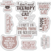 Pack Cat Cute Groovy motivatie quote Grappig Sticker (Voorkant)