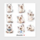 Pack de Stickers Gatito Tierno y Expresivo (Vel)