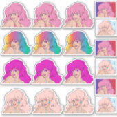 Pack de stickers Jem retro 80s colors (Voorkant)