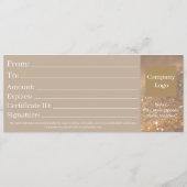 Pack DISCOUNT - Elegant Luxury Gift Certificate Advieskaart (Achterkant)