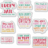 Pack Funny Kantoor werk Sticker geschenken collega (Voorkant)
