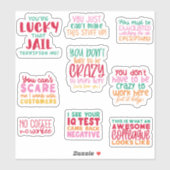 Pack Funny Kantoor werk Sticker geschenken collega (Vel)
