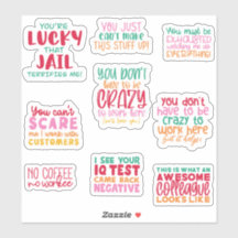 Pack Funny Kantoor werk Sticker geschenken collega