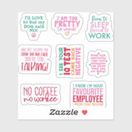 Pack Funny Kantoor werk Sticker geschenken collega