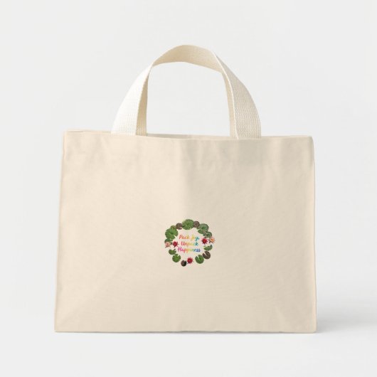 Pack Joy, Unpack Happiness – Tiny Canvas tas (Voorkant)