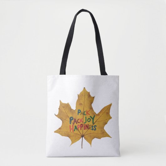 Pack Joy, Unpack Happiness Tote Bag (Voorkant)