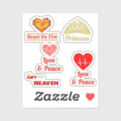 [Pack] Liefde & passie hart | Liefde en vrede | Ca Sticker (Vel)