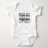 Pack My Diaper Bag I'm Going to play poker with Romper (Voorkant)