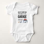 Pack My Diaper Bag I'm Going to the Garage  Romper (Voorkant)