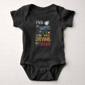 Pack my diapers i´m going driving with grandpa romper (Voorkant)