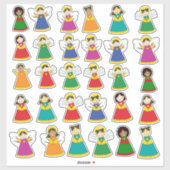 Pack of 30 angels and singing children stickers (Vel)