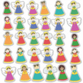 Pack of 30 angels and singing children stickers (Voorkant)