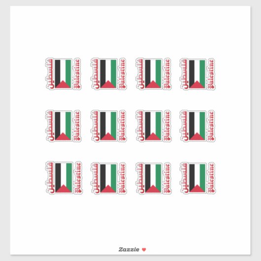 [Pack] Palestine Flag Arabisch & Engels فلسطين Sticker (Vel)