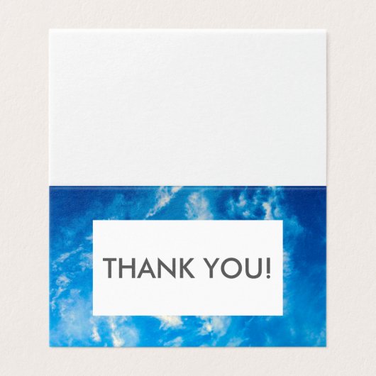 Pack van Clouds Dank u kaarten met bewerkbare teks (Buitenkant ongevouwen)