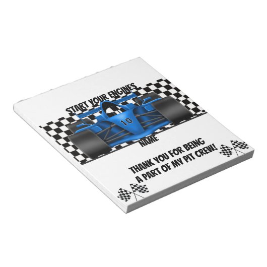 Pack van Race Car Verjaardag Snoep Bar Wrapper Fav Notitieblok (Schuin)