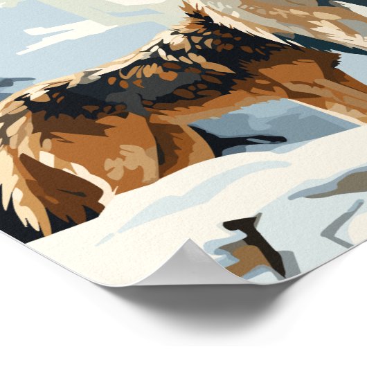 Pack van Wolven - Ai Poster (Hoek)