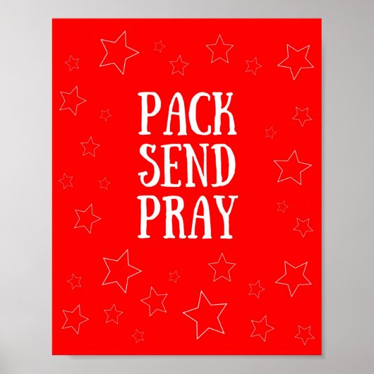 Pack Verstuur Pray Red Poster (Voorkant)