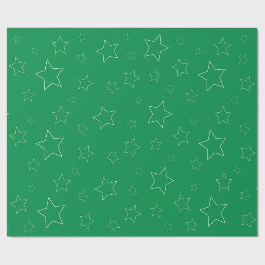 Pack Verzenden Gebed Groene Sterren Verpakking Pap Cadeaupapier (Vlak)