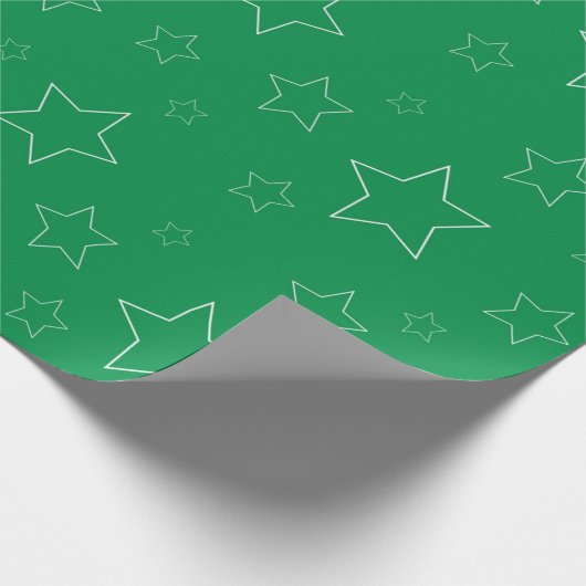 Pack Verzenden Gebed Groene Sterren Verpakking Pap Cadeaupapier (Hoek)