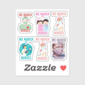 [Pack] Wij maart voor verpleegsters | Cute Nurse L Sticker (Vel)
