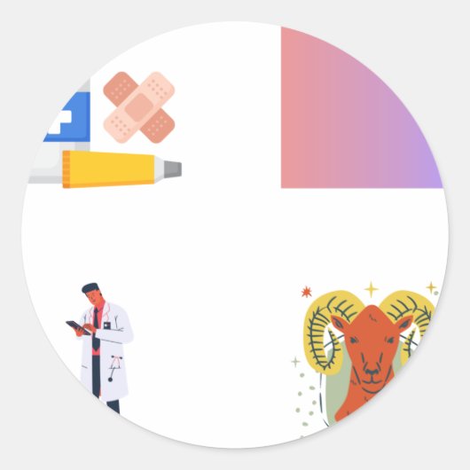 Pack - Wound Care Nurse Ronde Sticker (Voorkant)