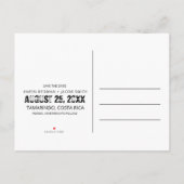 Pack Your Bags and Save the Date Beach Wedding Aankondigingskaart (Achterkant)