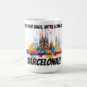 Pack your bags Barcelona Magische Mok (Midden)