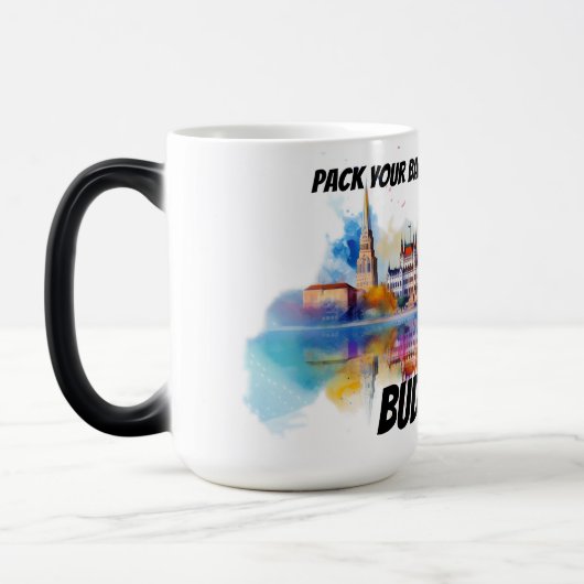 Pack your bags Budapest Magische Mok (Links)