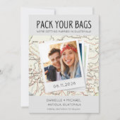 Pack Your Bags Guatemala Destination Wedding  Save The Date (Voorkant)