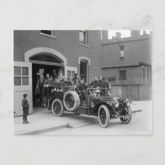 Packard Fire Squad, 1911 Briefkaart (Voorkant)