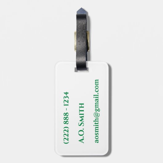 Packed Alligator-Bagagelabel Bagagelabel (Achterkant verticaal)