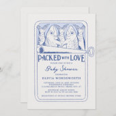 Packed with Love Fisherman Core Baby Shower Kaart (Voorkant / Achterkant)
