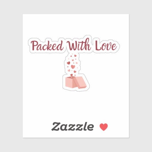 Packed With Love Sticker - Small Business label (Vel)