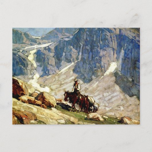 “Packin’ In” Westerse kunst van Edgar Payne Briefkaart (Voorkant)