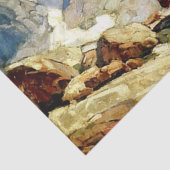 “Packin’ In” Westerse kunst van Edgar Payne Tissuepapier (Detail)