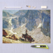 “Packin’ In” Westerse kunst van Edgar Payne Tissuepapier (Craft)