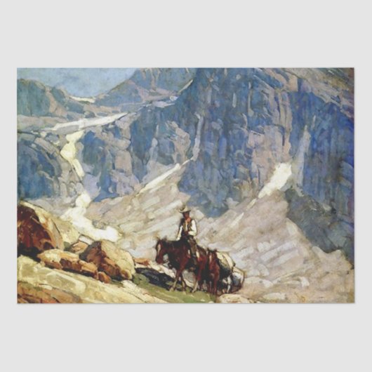 "Packin" Westerne kunst van Edgar Payne Tissuepapier (Voorkant)