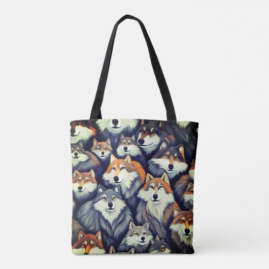 Packing around Wolves Tote Bag (Achterkant)