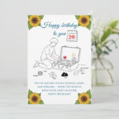 Packing for the next chapter,Birthday Kaart (Staand voorkant)