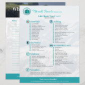 Packing List: Cold Climate Travel (1 Adult) (Voorkant / Achterkant)