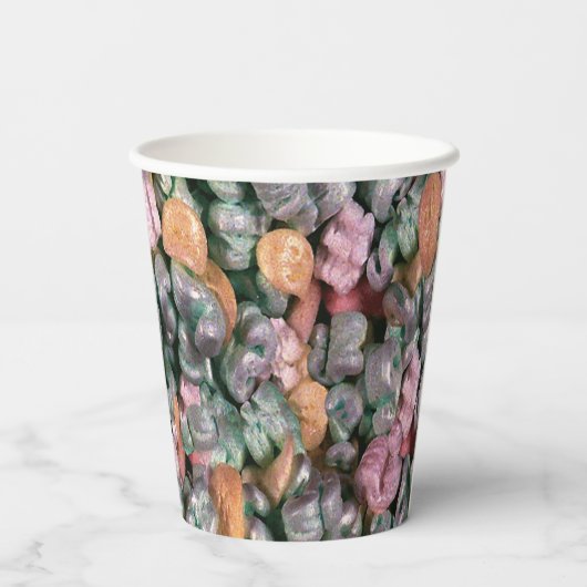 Packing Peanuts Novelty Papieren Bekers (Achterkant)