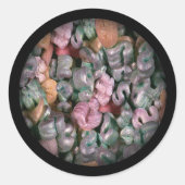 Packing Peanuts Novelty Ronde Sticker (Voorkant)