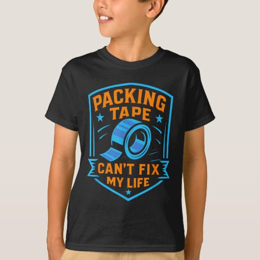 Packing Tape Can't Fix My Life Meme T-shirt (Voorkant)