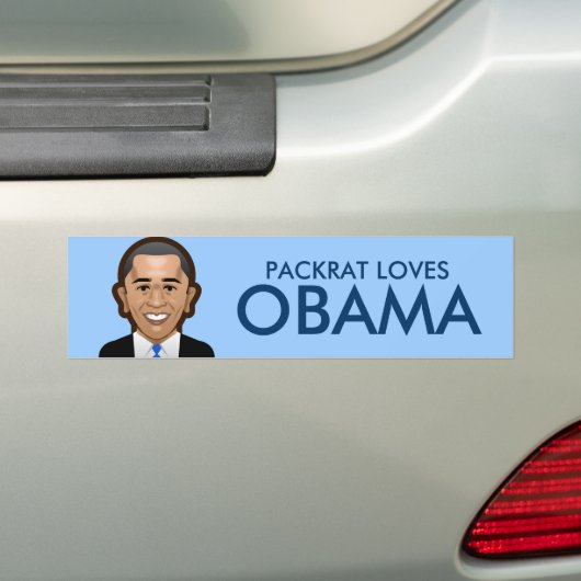 PackRat houdt van Obama Bumpersticker (Op auto)
