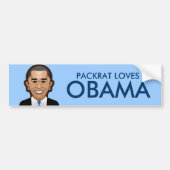 PackRat houdt van Obama Bumpersticker (Voorkant)