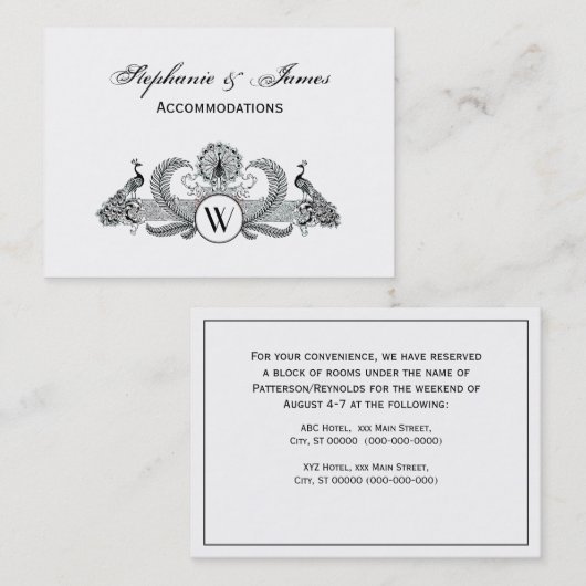  packs met monogram visitekaartje (Voorkant / Achterkant)